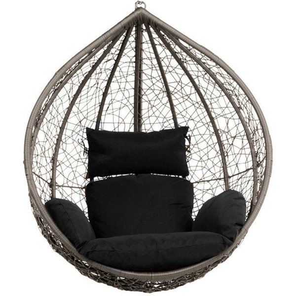 HOME DELUXE Hängesessel Polyrattan Hängesessel CIELO - Nur Korb (Set, Korb und Kissen), inklusive Sitz-, Seiten- und Rückenkissen