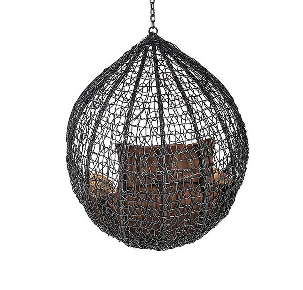 HOME DELUXE Hängesessel Polyrattan Hängesessel CIELO - Nur Korb (Set, Korb und Kissen), inklusive Sitz-, Seiten- und Rückenkissen – Bild 4 von 5