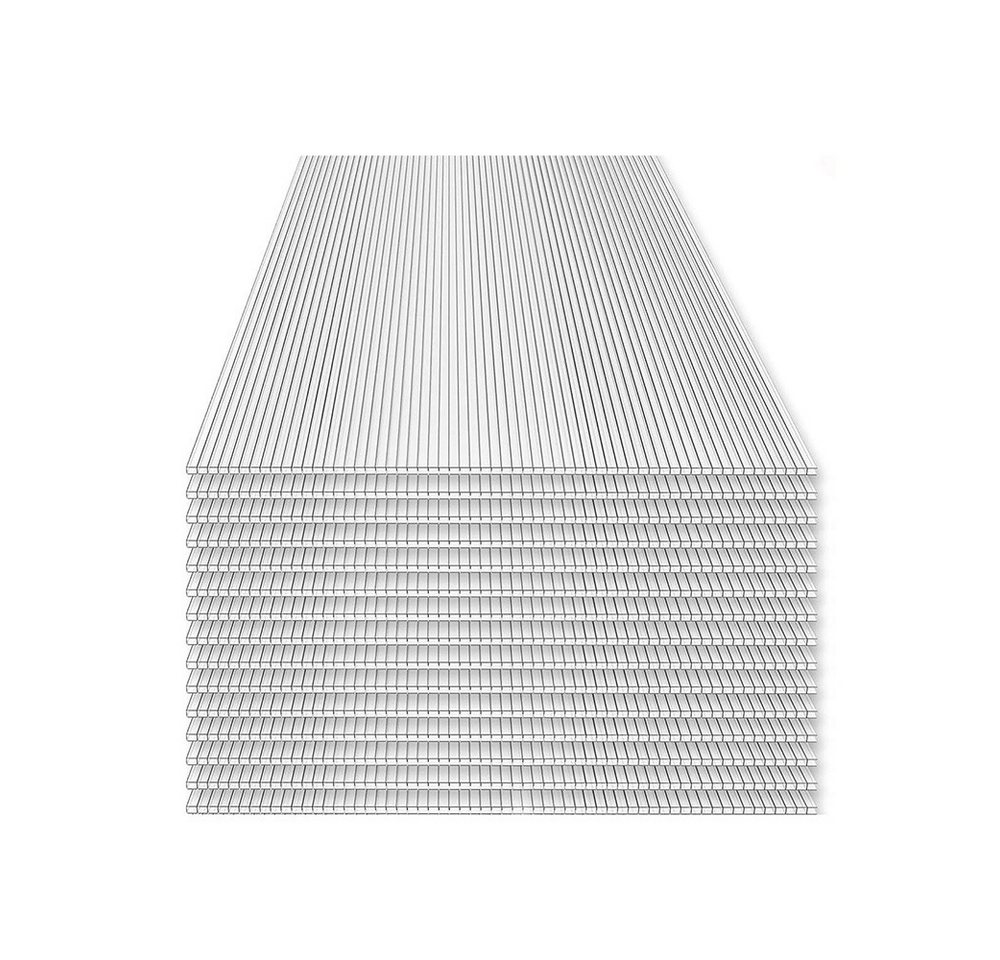 HOME DELUXE Hohlkammerplatte Polycarbonat Doppelstegplatten VARUS, (Geschützt - 15-teiliges Set), Strapazierfähiges Polykarbonat, Gesamtfläche: 10,25 m², 4 mm S – Bild 2 von 5