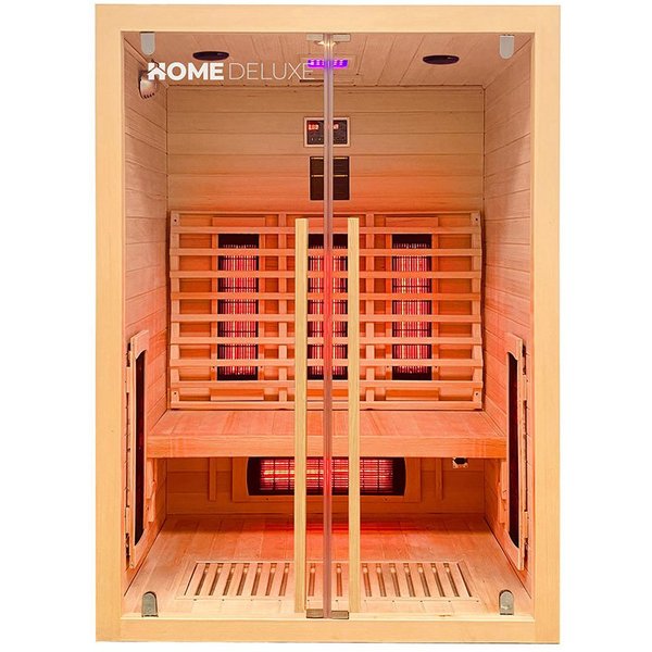 HOME DELUXE Infrarotkabine SONORA - M, BxTxH: 135,00 x 105,00 x 190,00 cm, (USB-Anschluss & Bluetooth, LED-Farblicht, inkl. Ionisator mit Ozondesinfektion, FM-R