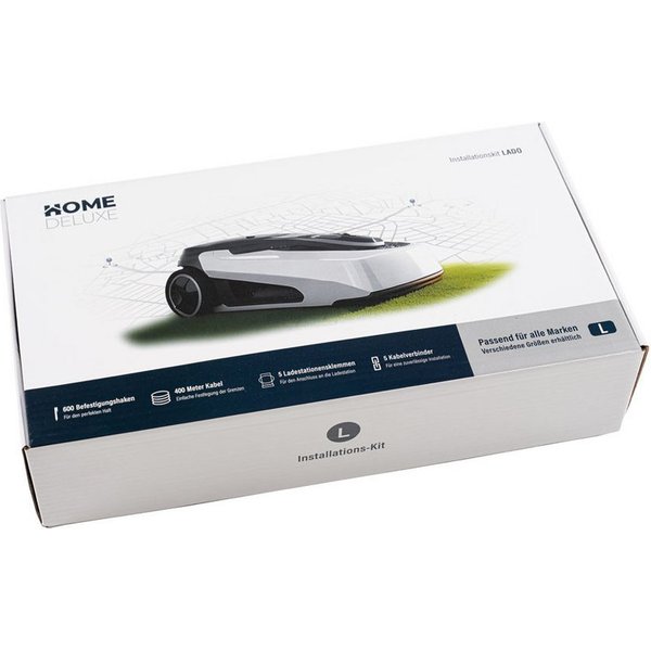 HOME DELUXE Installations-Kit Begrenzungskabel, inkl. Erdspieße, Kabelverbinder & Klemmen, Begrenzungskabel für Mähroboter