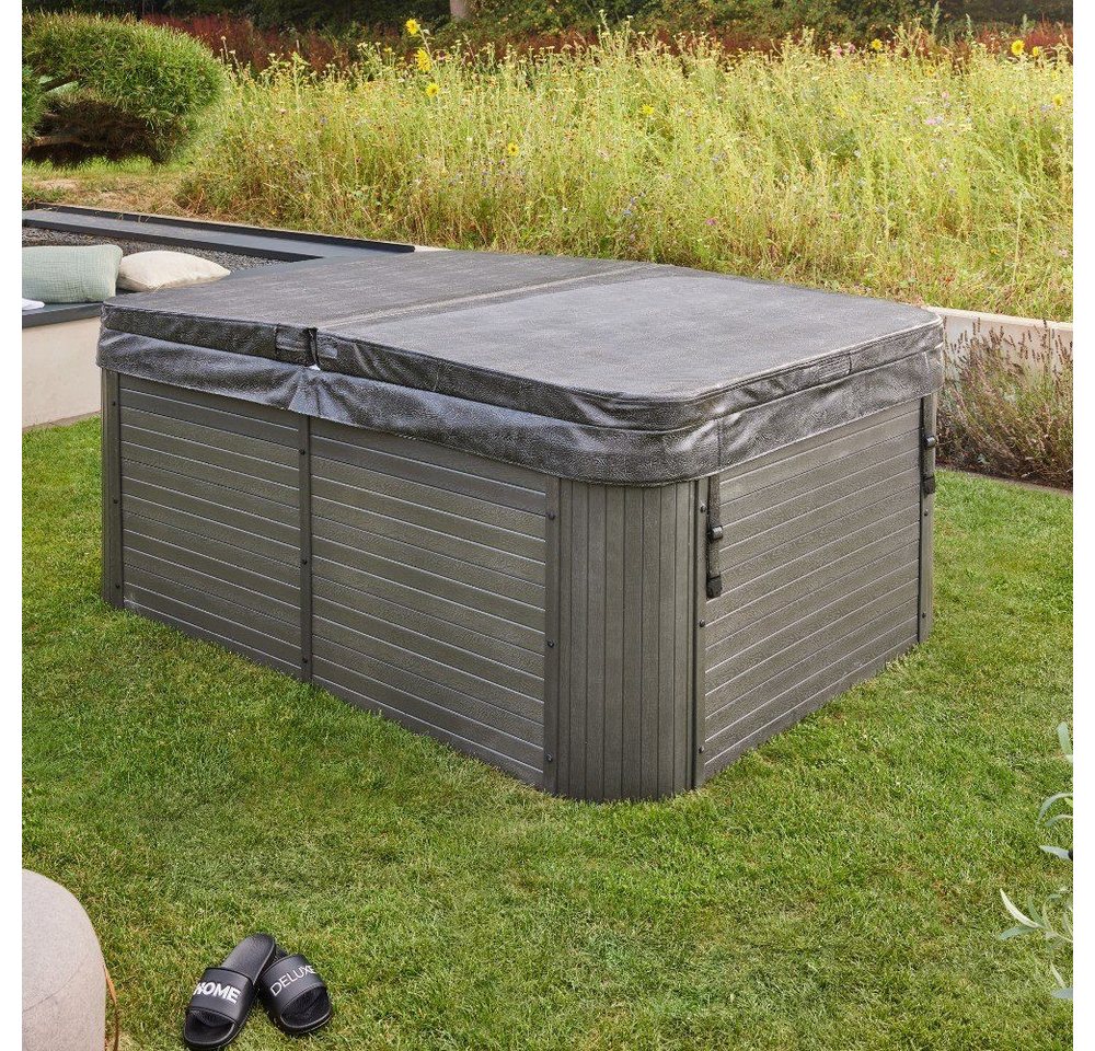 HOME DELUXE Pool-Abdeckplane Outdoor Whirlpool Thermoabdeckung BEACH, Thermoabdeckung mit Gefälle, hochisolierende Thermoabdeckung – Bild 3 von 5