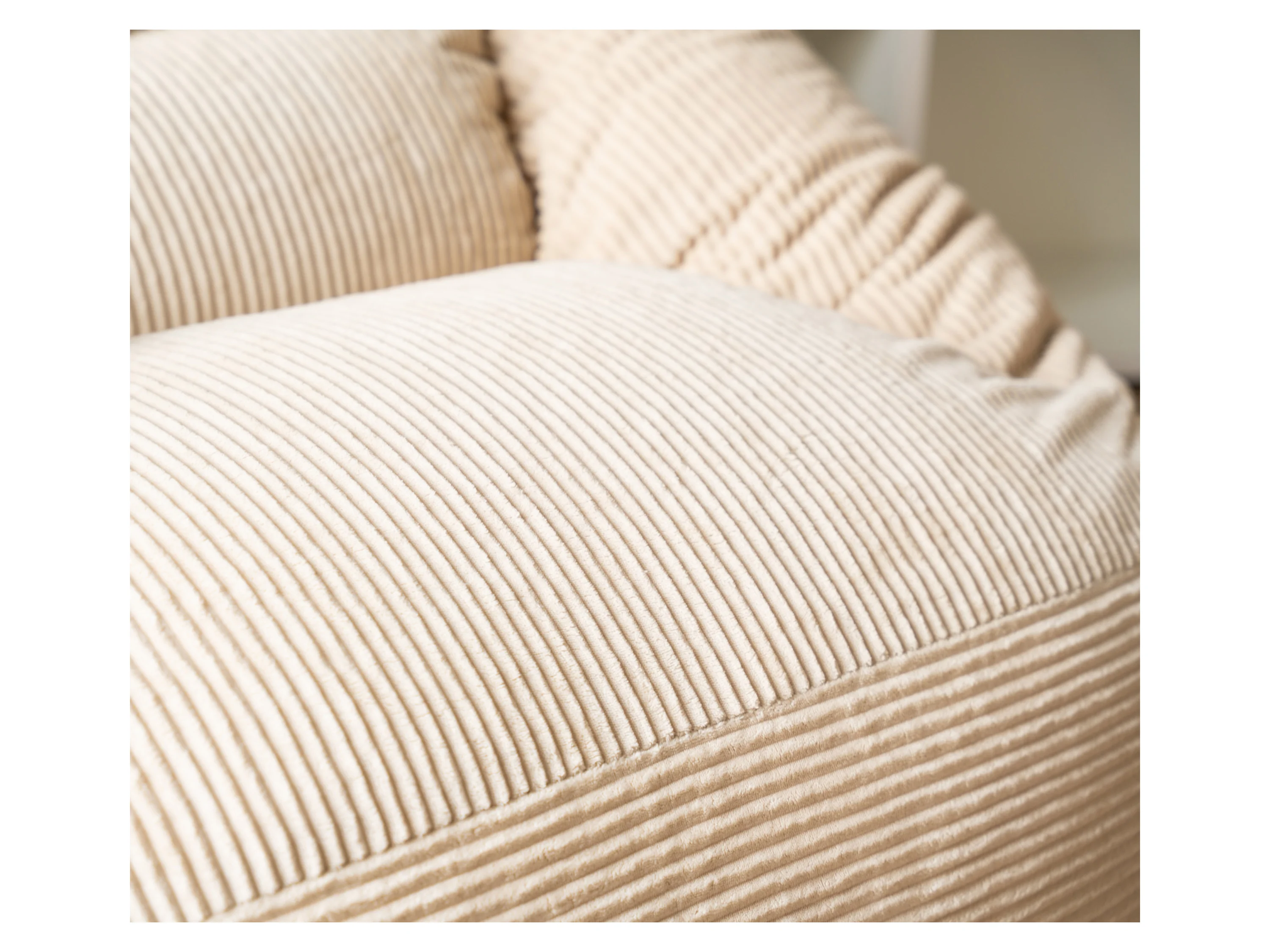 HOME DELUXE Sitzsack COZY inkl. Hocker (Beige) – Bild 4 von 4
