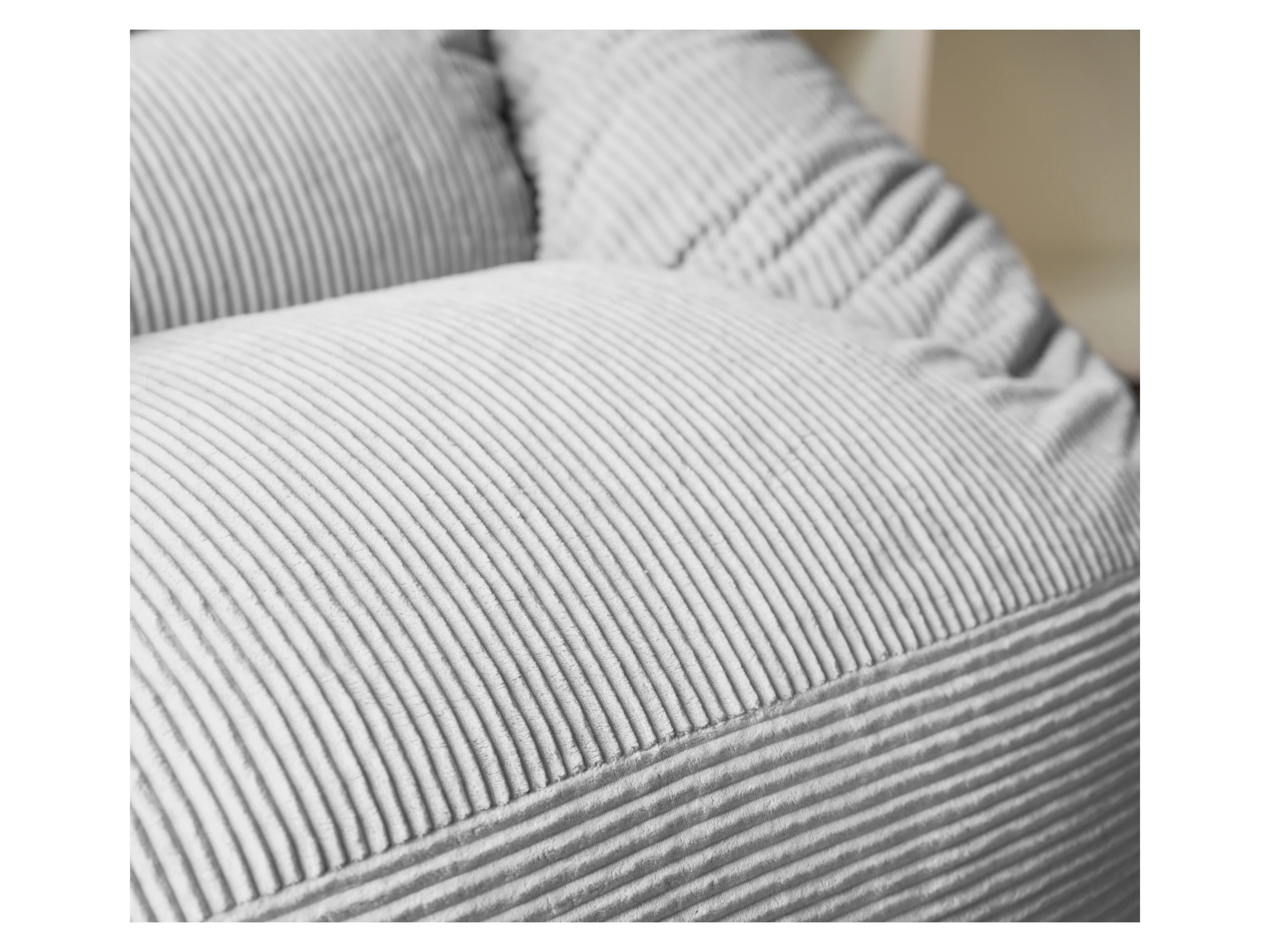 HOME DELUXE Sitzsack COZY inkl. Hocker (Hellgrau) – Bild 4 von 4