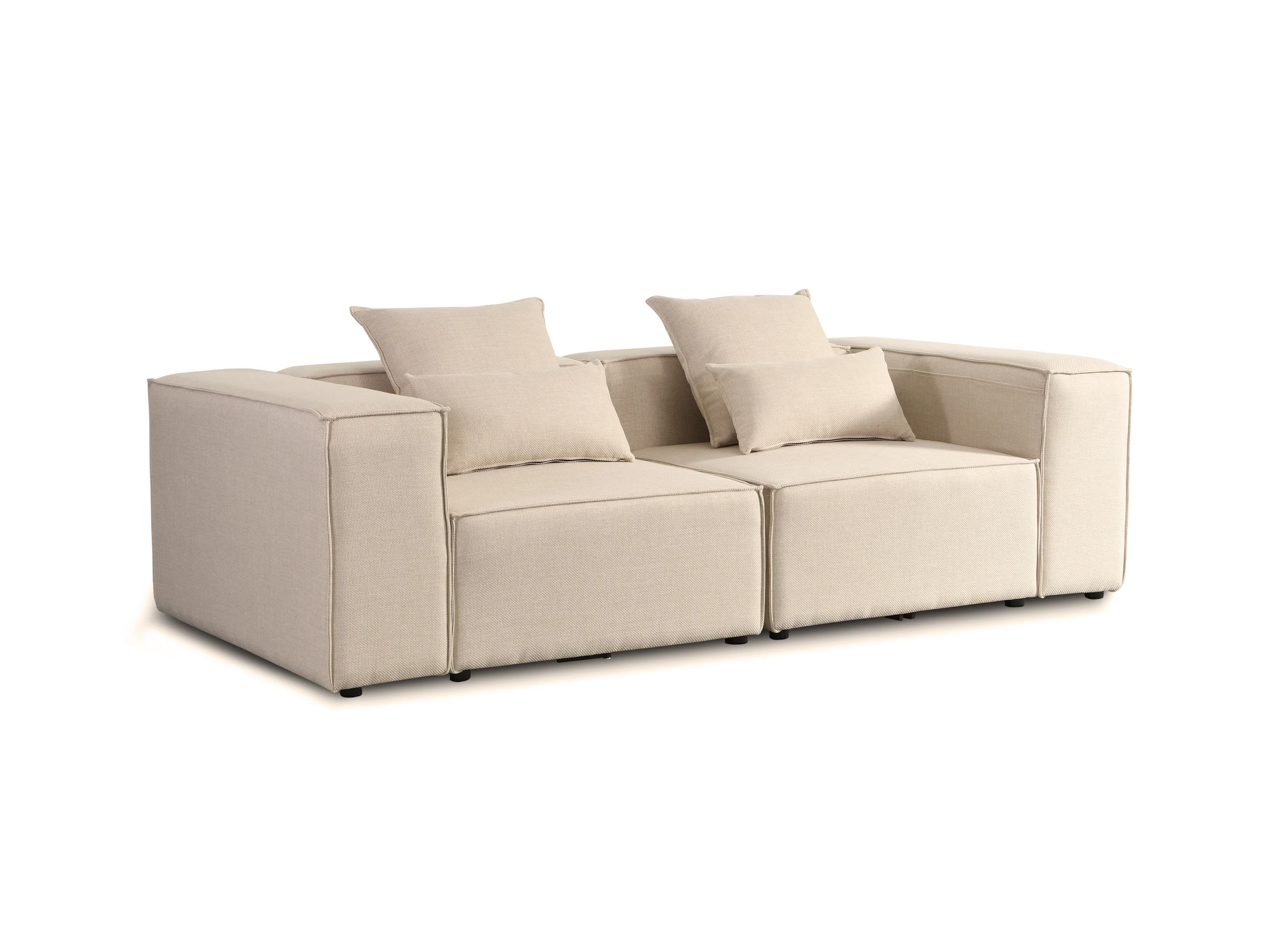 HOME DELUXE Sofa VERONA (S, Beige) – Bild 3 von 4