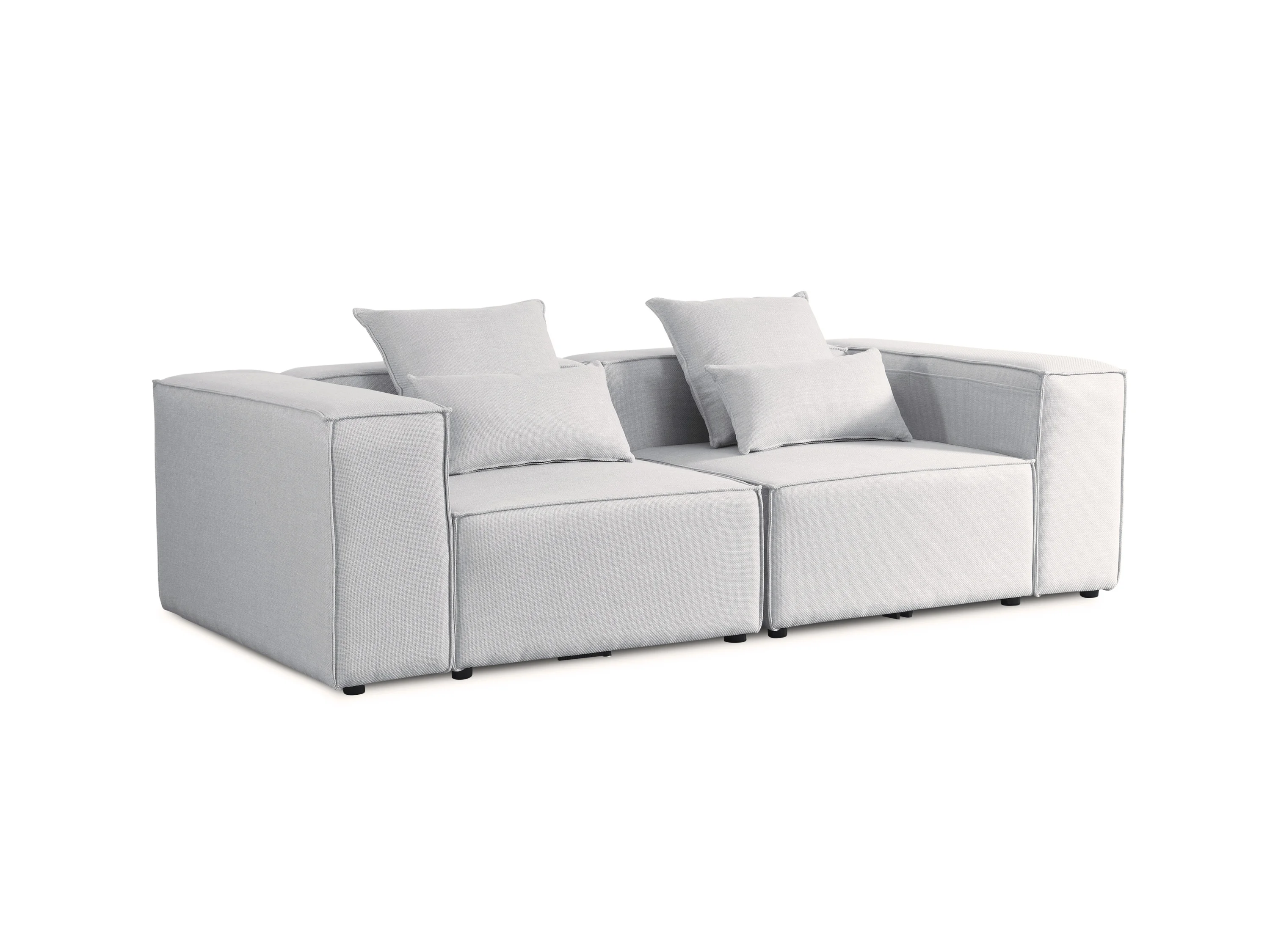HOME DELUXE Sofa VERONA (S, Hellgrau) – Bild 3 von 4