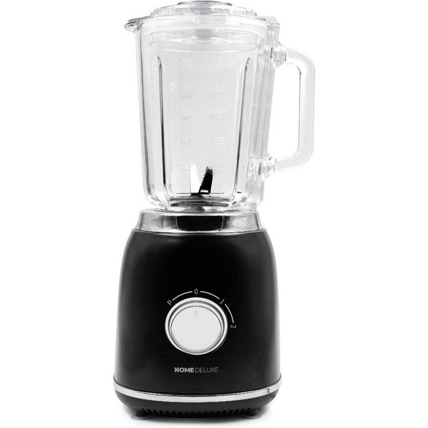 HOME DELUXE Standmixer GRANDE - Matt Schwarz, 800 W, Mixer mit 1,5l, 4 Edelst. Klingen, Smoothie Maker