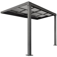 HOME DELUXE Terrassendach Terrassenüberdachung SOLIS DELUXE, BxT: 290.00x295.00 cm, (Komplettset), mit Schiebedach, inkl. Hohlstegkammerplatten, Überdach