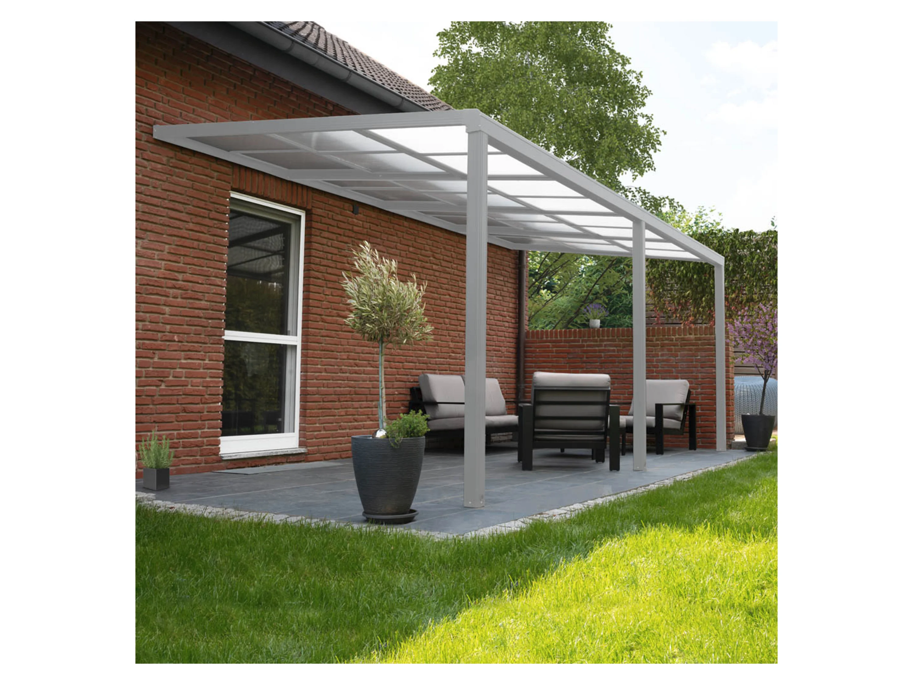 HOME DELUXE Terrassenüberdachung »SOLIS DELUXE«, verschiedene Größen (579 x 295 cm, Weiß) – Bild 2 von 3