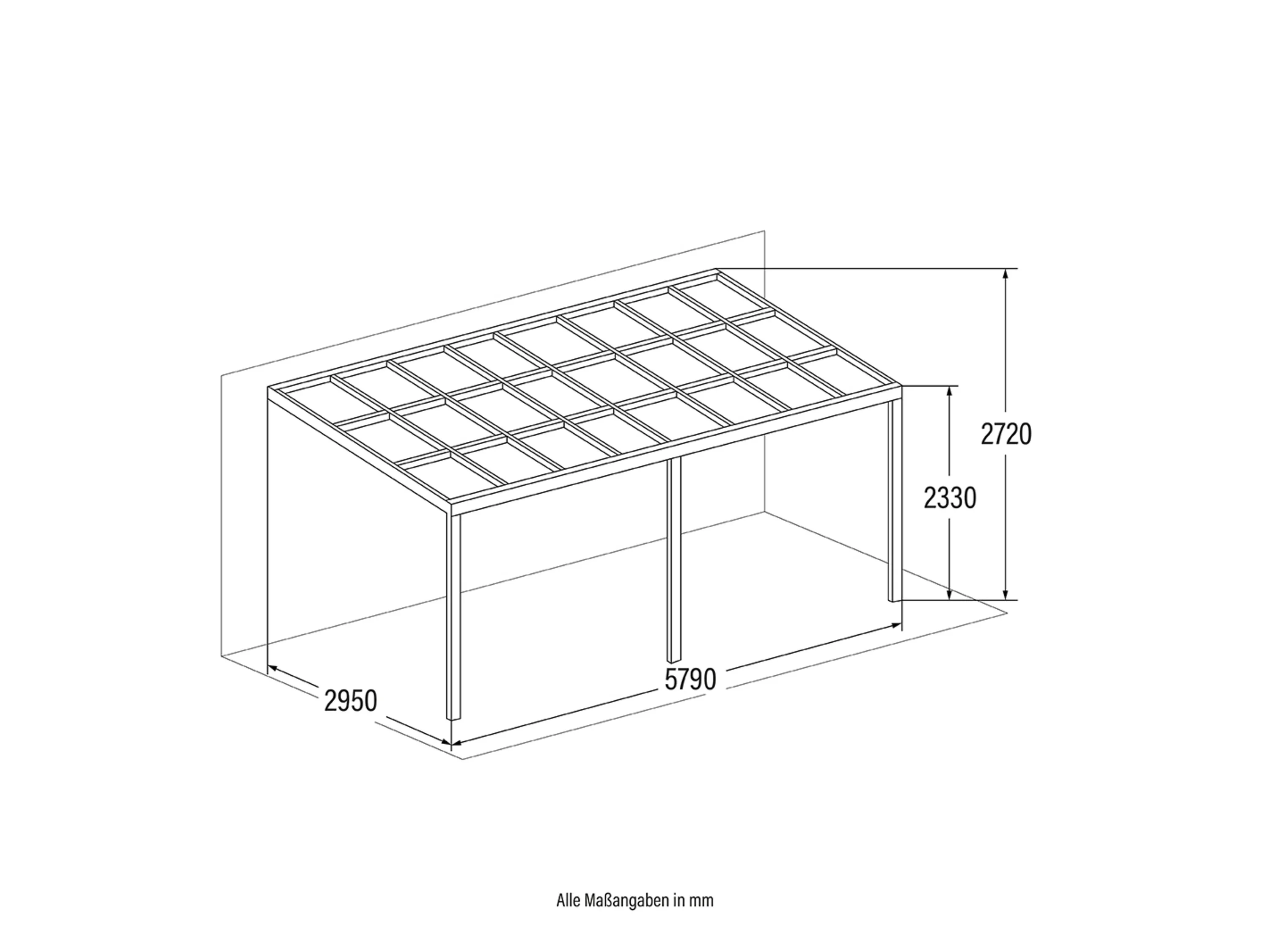 HOME DELUXE Terrassenüberdachung »SOLIS DELUXE«, verschiedene Größen (579 x 295 cm, Weiß) – Bild 3 von 3
