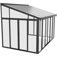 HOME DELUXE Wintergarten AMARIS, BxT: 428x300 cm, Bedachung Hohlkammerstegplatten, (Komplettset abschließbar & kratzfeste Pulverbeschichtung), Wintergarten aus 