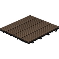 HOME DELUXE WPC Holzfliesen (1m², Dunkelbraun)
