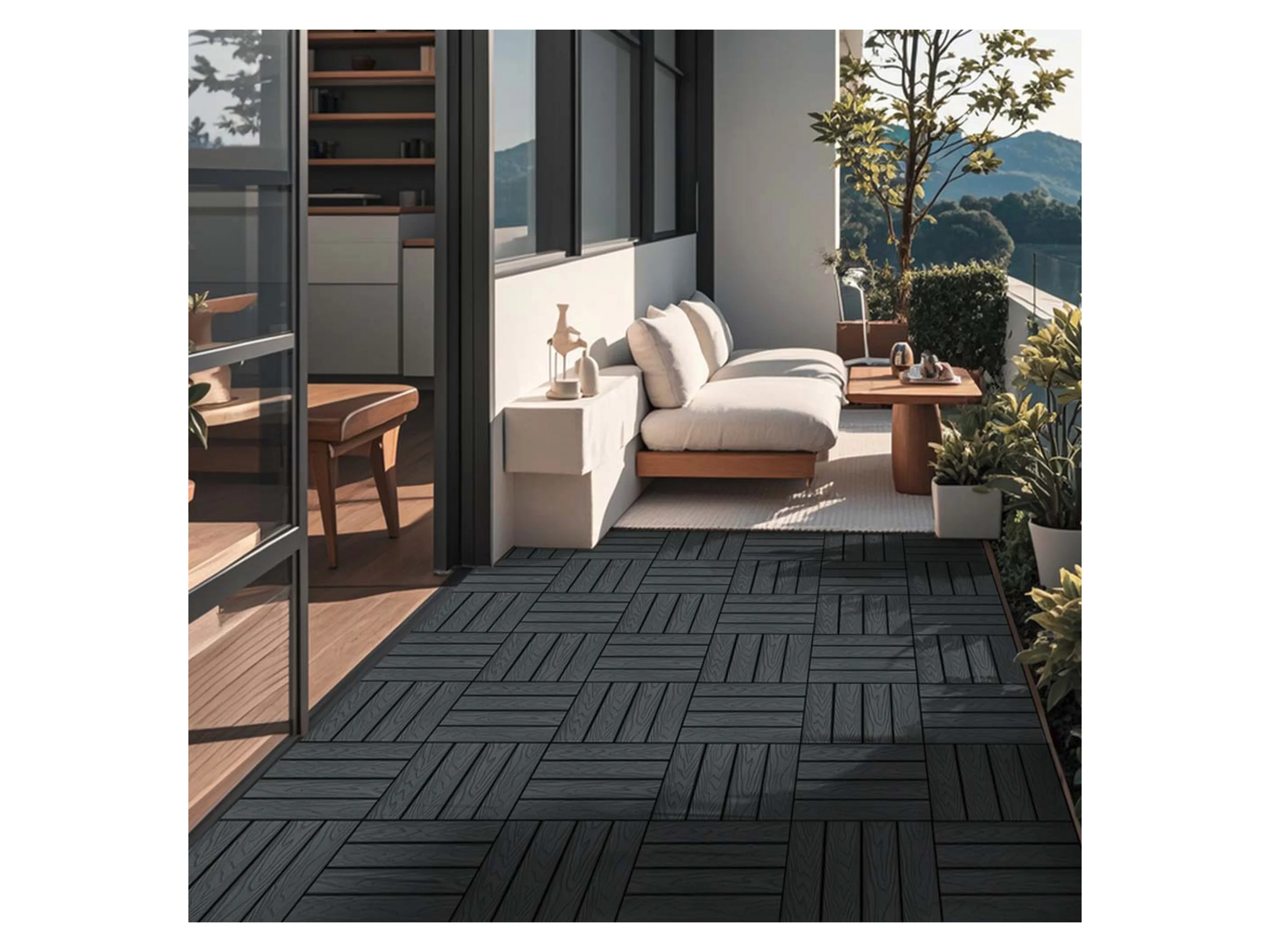 HOME DELUXE WPC Klickfliesen »BAVARO PREMIUM« (1m², Anthrazit) – Bild 3 von 3