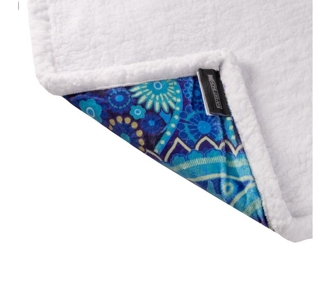 Wohndecke Paisley, HOME DREAM, 150 x 200 cm, edle farbbrillante Kuscheldecke – Bild 5 von 5