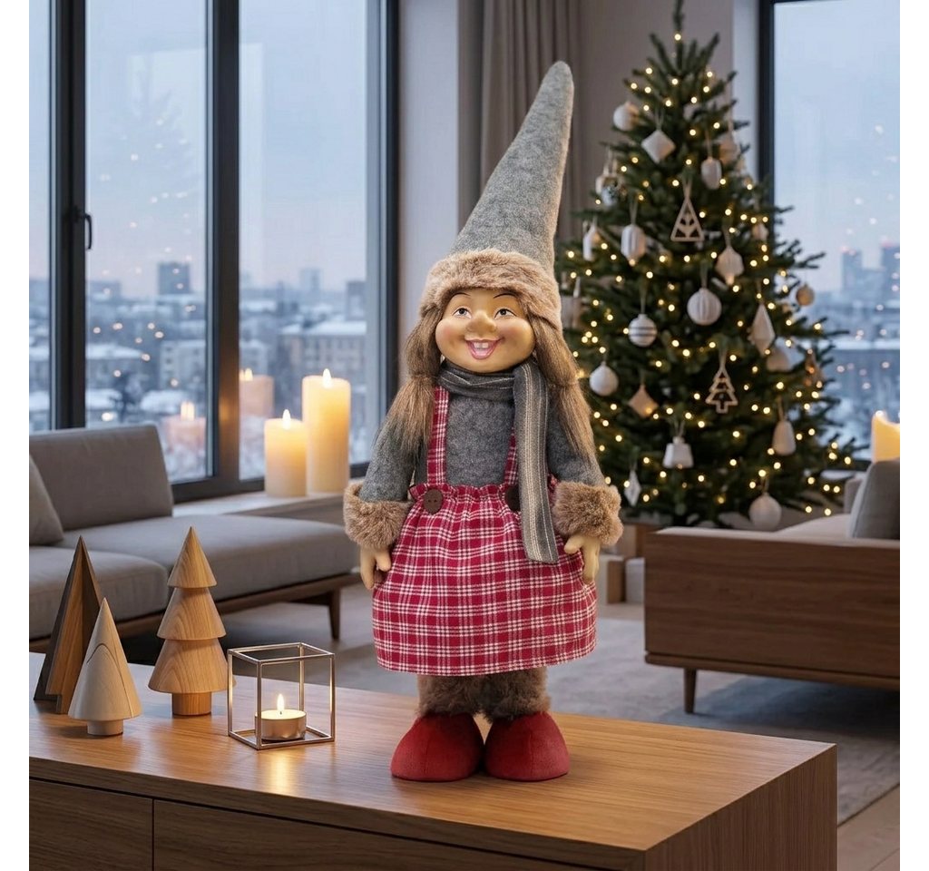 Home-trends24.de Dekofigur Wichtel Mädchen Herbst Weihnachten Deko Skulptur Deko 45 cm – Bild 2 von 5