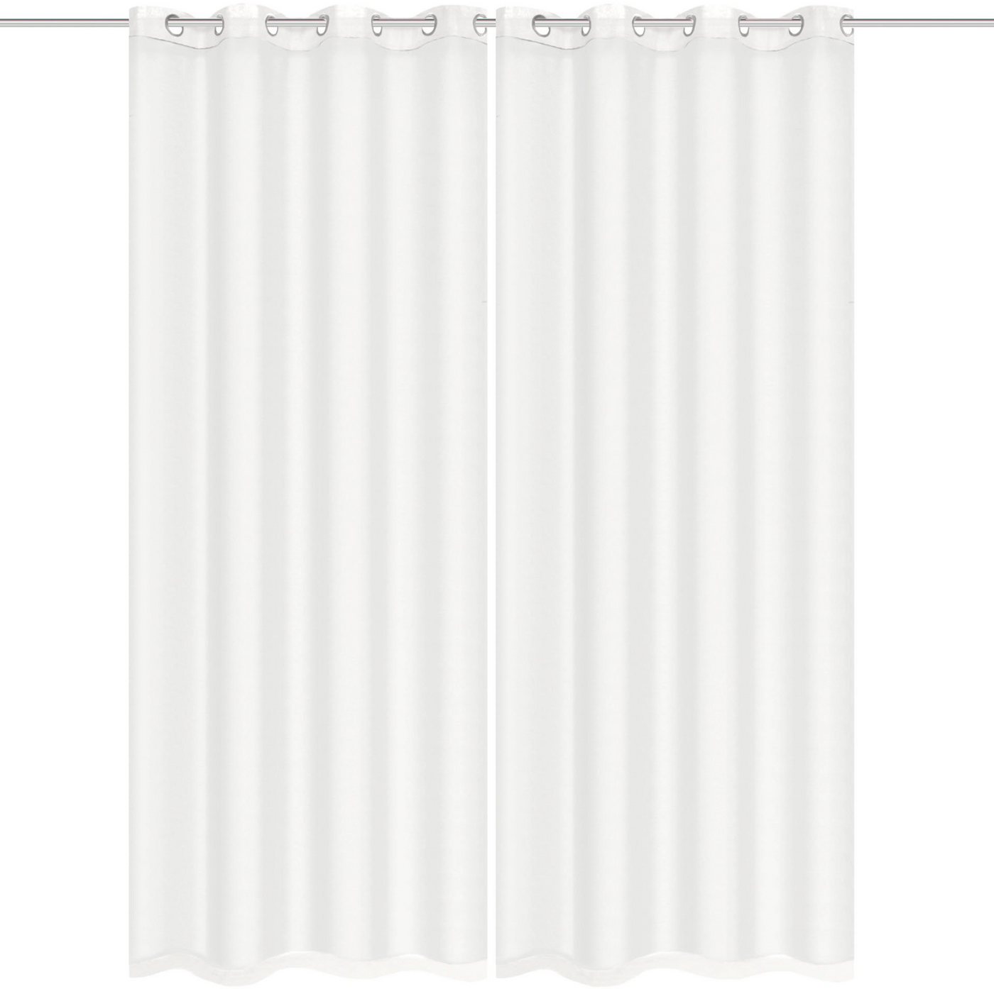 HOME WOHNIDEEN Gardine DOLLY (2 St), Ösen, transparent, Voile, transparent – Bild 2 von 5