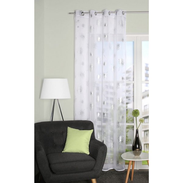 HOME WOHNIDEEN Gardine MESUT, 1 Stück, Ösen, halbtransparent, bedruckt (1 St), Ösen, halbtransparent, Polyester, bedruckt