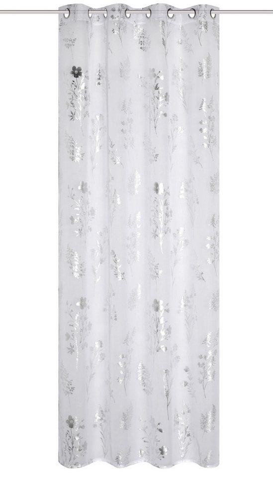 HOME WOHNIDEEN Gardine TREA (1 St), Ösen, halbtransparent, Polyester, bedruckt – Bild 2 von 3