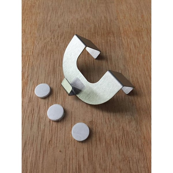 HOME WOHNIDEEN Gardinenhaken EDWARD, Ösenrollos, (Set, 2-St), U-Fensterhaken für Ösenrollos
