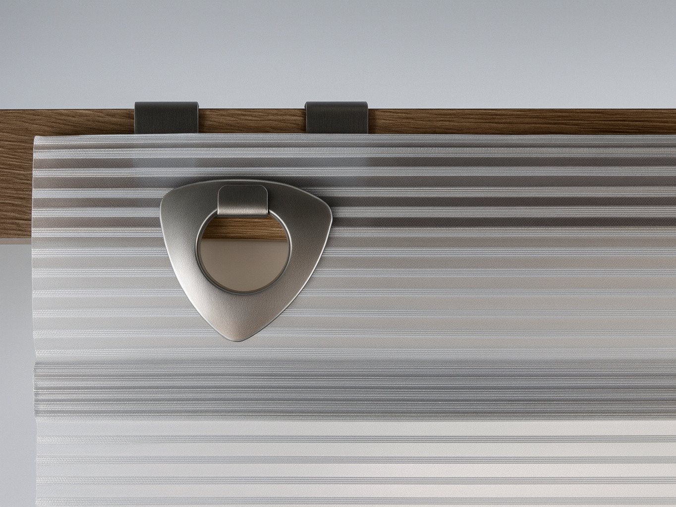 HOME WOHNIDEEN Magnetrollo Magnetrollo Querstreifen, Farbe: wollweiß, in "Bambus" Optik, mit Hakenaufhängung, Aufhängung ohne Bohren – Bild 4 von 5