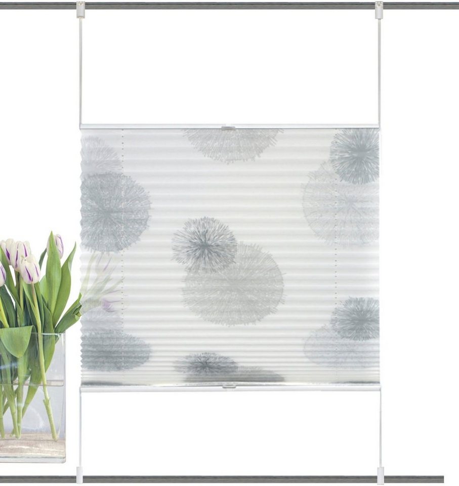 HOME WOHNIDEEN Plisseerollo RAWLINS, ohne Bohren, halbtransparent, bedruckt, mit Hakenaufhängung, halbtransparent – Bild 5 von 5