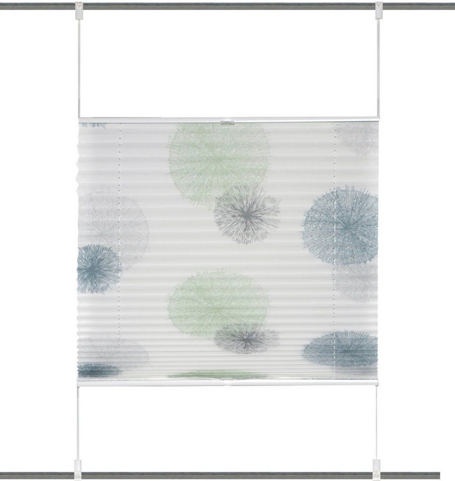 HOME WOHNIDEEN Plisseerollo RAWLINS, ohne Bohren, halbtransparent, bedruckt, mit Hakenaufhängung, halbtransparent – Bild 5 von 5