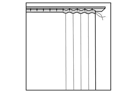 HOME WOHNIDEEN Scheibengardine LEONA, 2 Stück, Kräuselband, halbtransparent (2 St), Kräuselband, halbtransparent, HxB: 125x75 – Bild 2 von 5