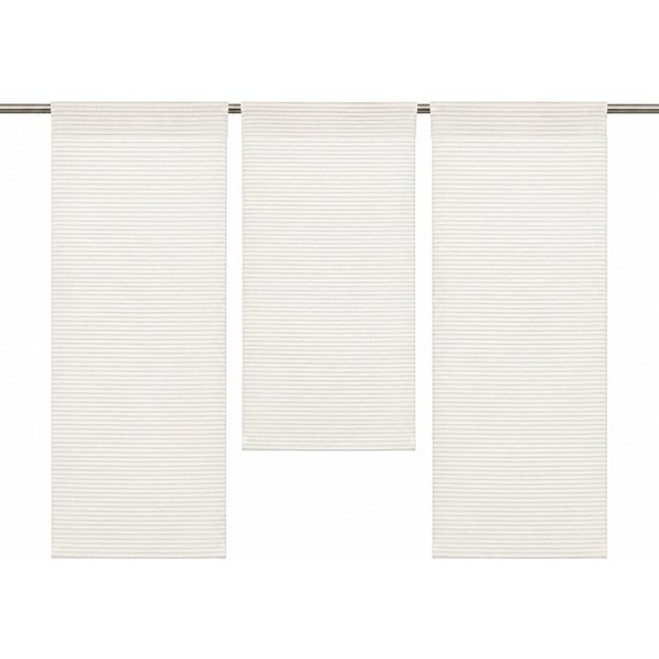 HOME WOHNIDEEN Scheibengardine Mini Flächenvorhang 055987-1001, Stangendurchzug, halbtransparent, inkl. Beschwerungsstäbe