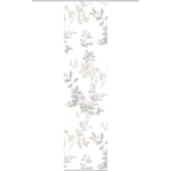 HOME WOHNIDEEN Schiebegardine 084646 Schiebegardine ALYA, halbtransparent, Ranken-Motiv 245x60 cm (1 St), Paneelwagen, halbtransparent, 100% Polyester