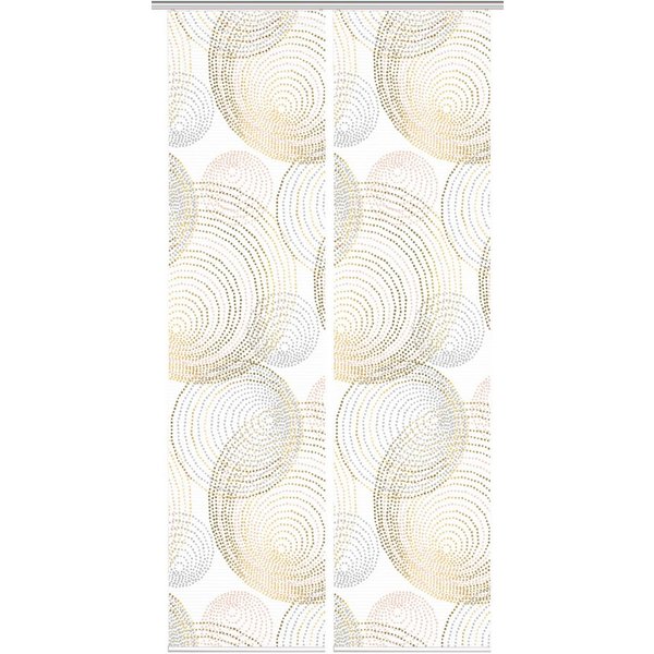 HOME WOHNIDEEN Schiebegardine 84111 SPIRO Schiebegardine recyceltes Polyester, Bambusoptik, 245x60 (2 St), Paneelwagen, transparent, Polyester (recycelt) Polyes