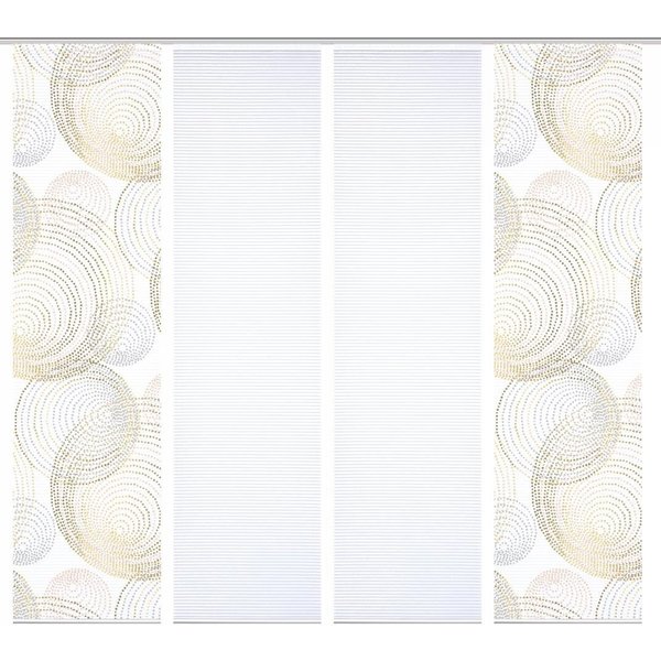 HOME WOHNIDEEN Schiebegardine 84111 SPIRO Schiebegardine recyceltes Polyester, Bambusoptik, 245x60 (4 St), Paneelwagen, transparent, Polyester (recycelt) Polyes