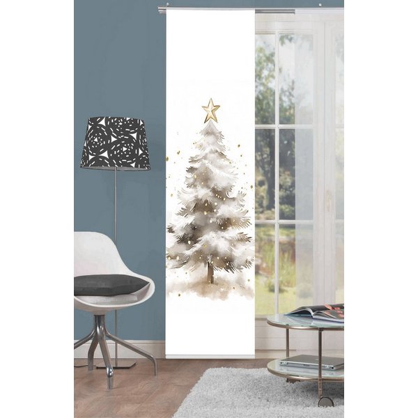 HOME WOHNIDEEN Schiebegardine CHRISTMAS TREE (1 St), Paneelwagen, blickdicht, Schiebewand, Dekostoff, Digitaldruck