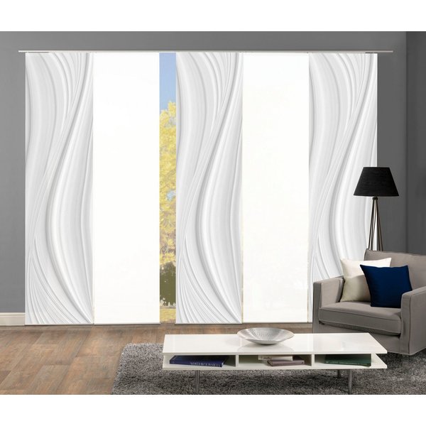 HOME WOHNIDEEN Schiebegardine LAURINA 5er SET (5 St), Paneelwagen, blickdicht, Schiebevorhang Digidruck 5er Set LAURINA