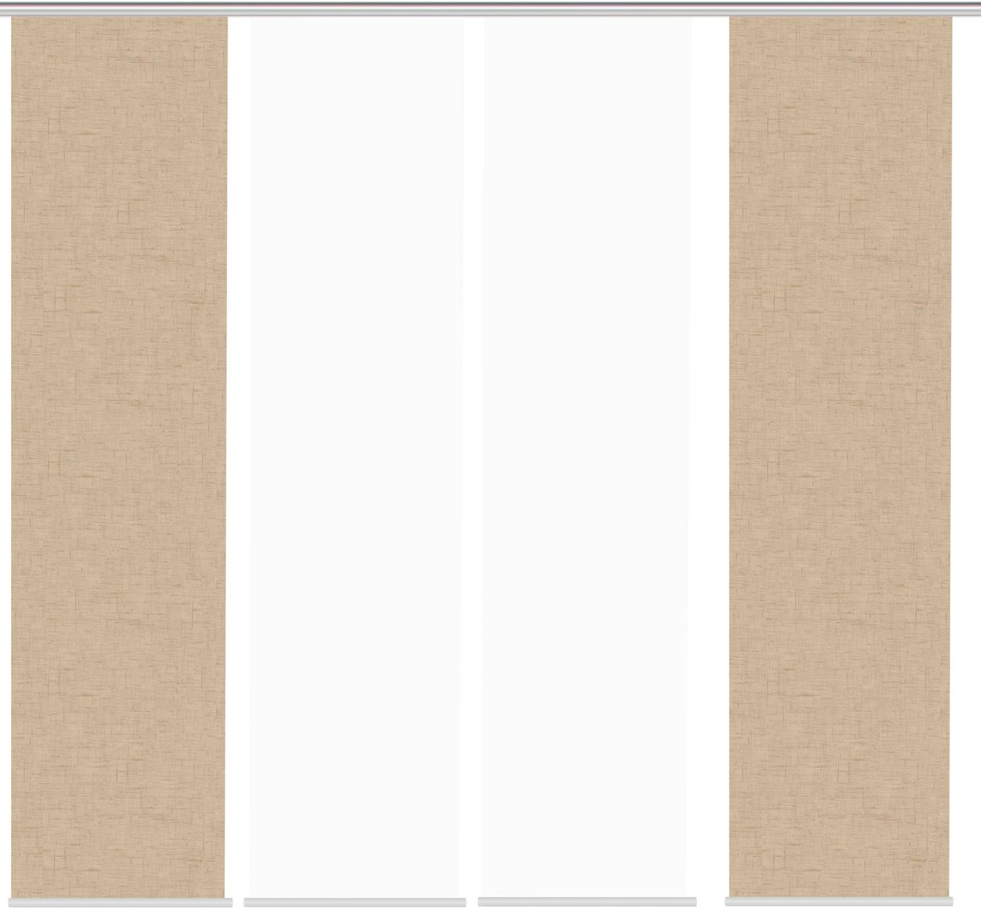 HOME WOHNIDEEN Schiebegardine PIVE 4er SET (4 St), Paneelwagen, blickdicht, Schiebevorhang Digidruck 4er Set PIVE – Bild 3 von 4