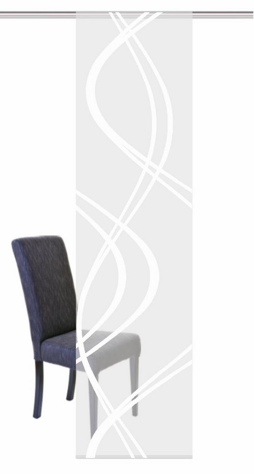 HOME WOHNIDEEN Schiebegardine TIBERIO (1 St), Paneelwagen, transparent, Scherli, HxB: 245x60, transparente Voile – Bild 2 von 5
