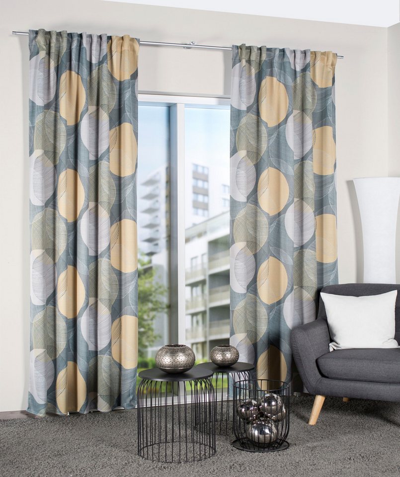 HOME WOHNIDEEN Vorhang Abdunklungsschal MILLAN Digitalbedruckt, 245x135 cm, Kombiband (1 St), abdunkelnd, Polyester – Bild 2 von 3