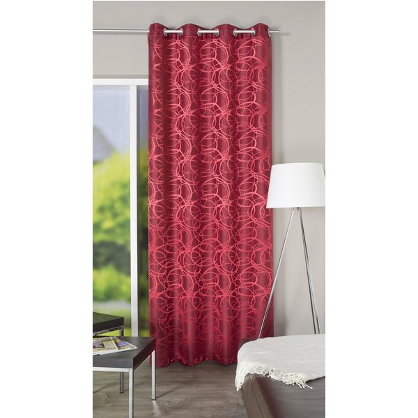 HOME WOHNIDEEN Vorhang LENNY (1 St), Ösen, blickdicht, HxB: 245x140, Dekostoff Jacquardgemustert