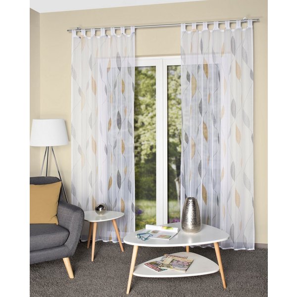 HOME WOHNIDEEN Vorhang PAOLO (1 St), Schlaufen, transparent, Voile, Schlaufenschal bedruckt