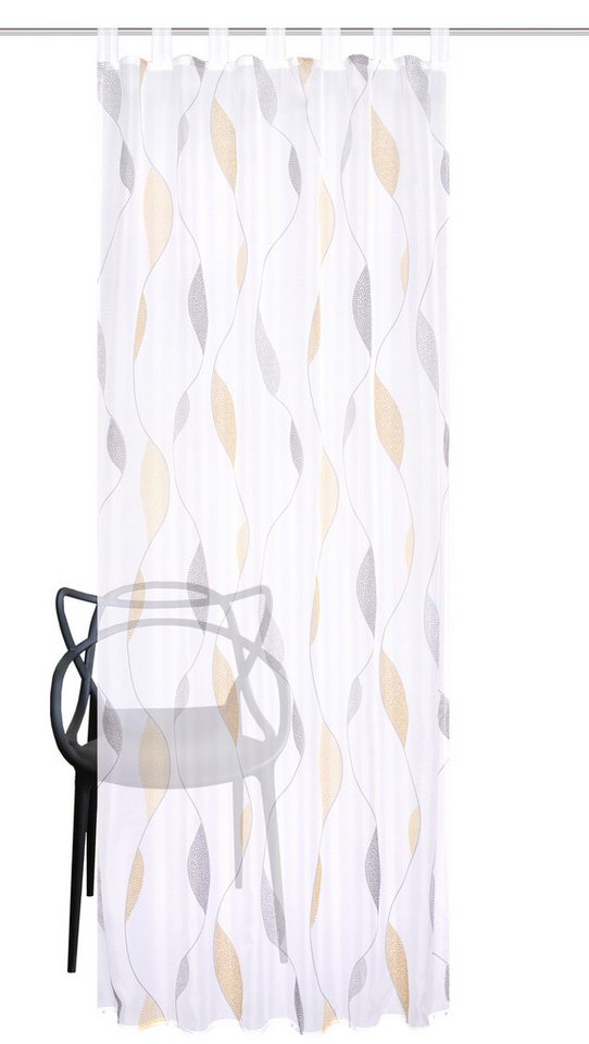 HOME WOHNIDEEN Vorhang PAOLO (1 St), Schlaufen, transparent, Voile, Schlaufenschal bedruckt – Bild 3 von 5