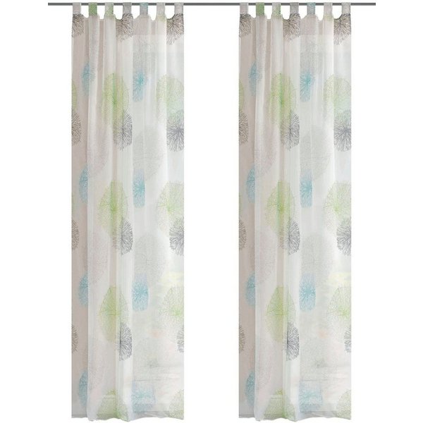 HOME WOHNIDEEN Vorhang RAWLINS (2 St), Schlaufen, transparent, Voile, 2er Pack Schlaufenschal RAWLINS bedruckt