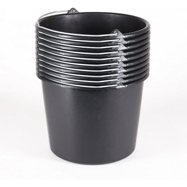 Home4Living Baueimer Eimer Mörteleimer 12L Futtereimer Schwarz Eimerset Putzeimer, (5-tlg), Mörteleimer, Futtereimer