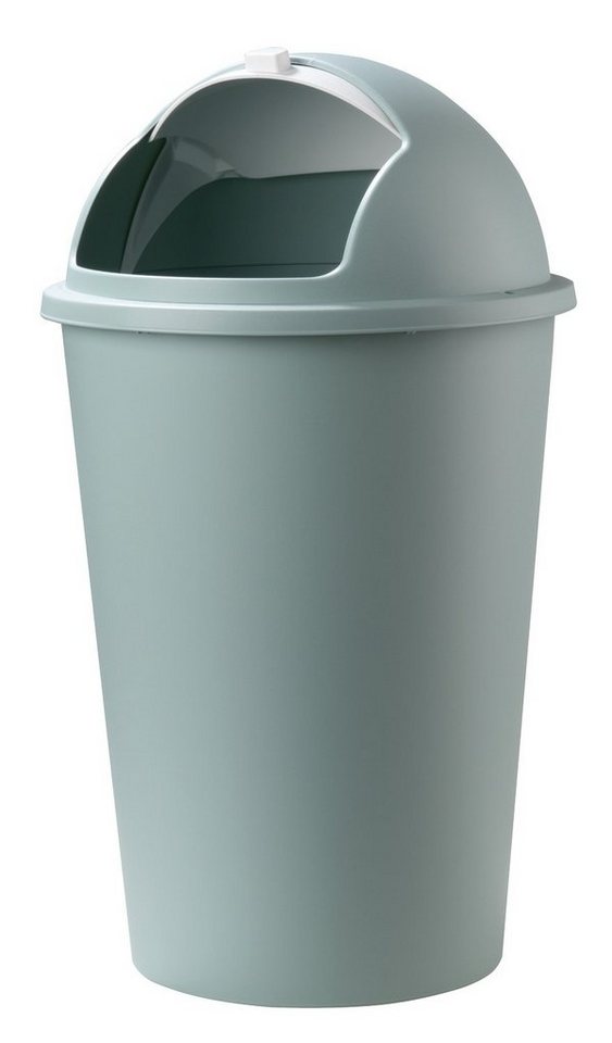 Home4You Mülleimer Abfalleimer, 50 Liter, Pastellgrün, Kunststoff, mit Schiebedeckel – Bild 3 von 4