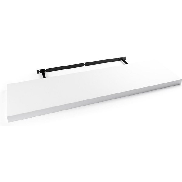 Home4You Wandboard MIKI, B 100 x H 23,5 cm, Weiß Matt, MDF, PVC, 1-tlg., 1 Ablagefläche