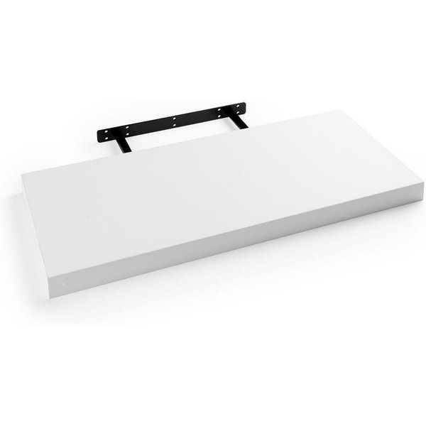 Home4You Wandboard MIKI, B 60 x H 23,5 cm, Weiß matt, MDF, PVC, 1-tlg., 1 Ablagefläche