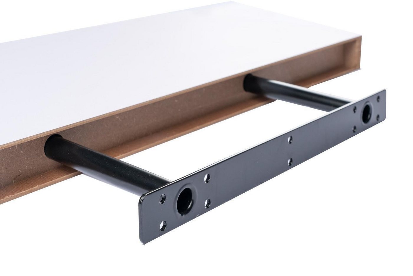 Home4You Wandboard MIKI, B 60 x H 23,5 cm, Weiß matt, MDF, PVC, 1-tlg., 1 Ablagefläche – Bild 4 von 4