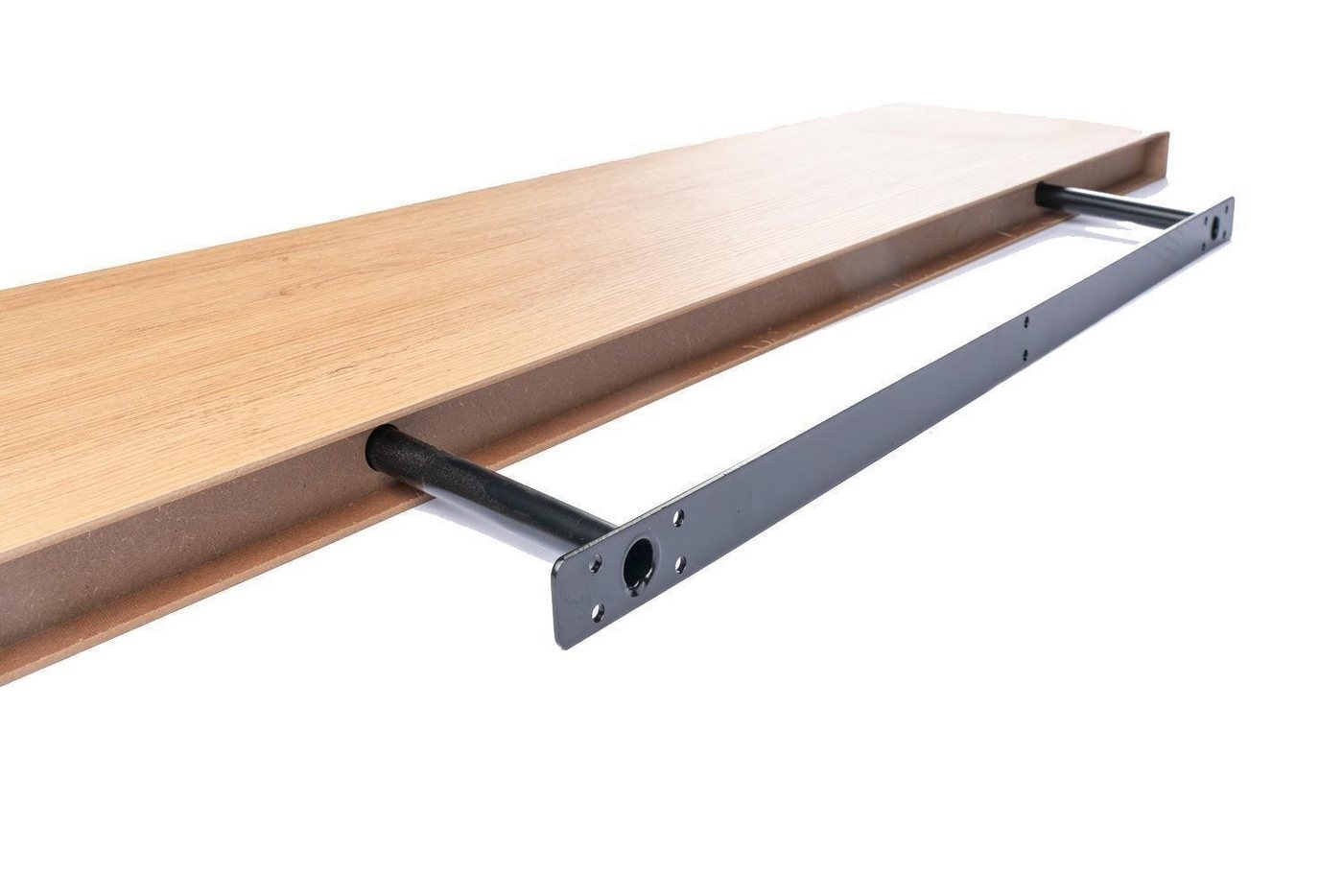 Home4You Wandboard MIKI, B 100 x H 23,5 cm, Wildeichedekor, MDF, PVC, 1-tlg., 1 Ablagefläche – Bild 3 von 3