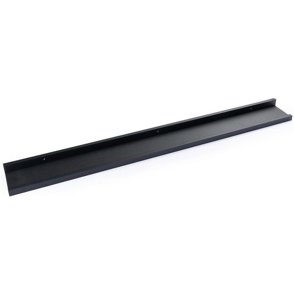 Home4You Wandregal Bilderleiste, Schwarz Matt, PVC, MDF, B 100 x H 10 x T 4 cm