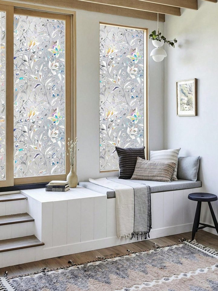 HomeBella Fensterfolie blickdicht selbsthaftend Sichtschutzfolie ohne Kleber – Bild 4 von 5