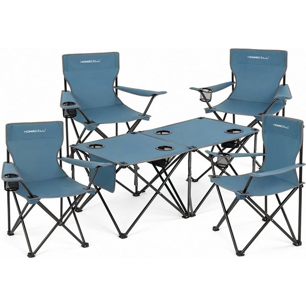 HOMECALL Campingstuhl Campingtisch mit Stühlen Klappstuhl Camping Faltstuhl Picknicktische (Rutschfest & Wetterfest, für Camping, Picknick, Angeln, 2 St), Falts