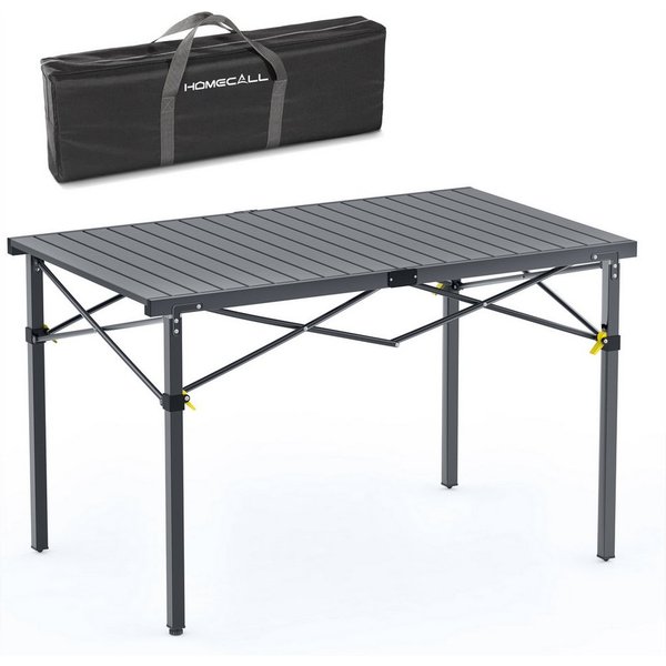 HOMECALL Klapptisch Campingtisch Klappbar Balkontisch Gartentisch Tragbar Outdoor Tisch, Robust, stabil, für 4-6 Personen
